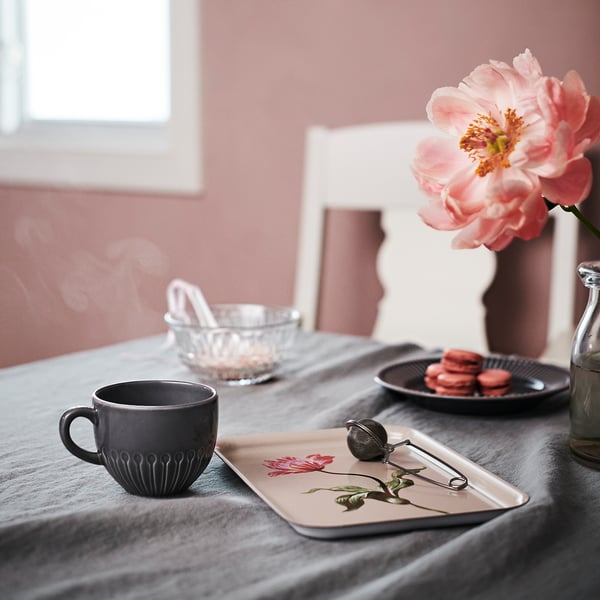 STRIMMIG mug, stoneware grey, 36 cl