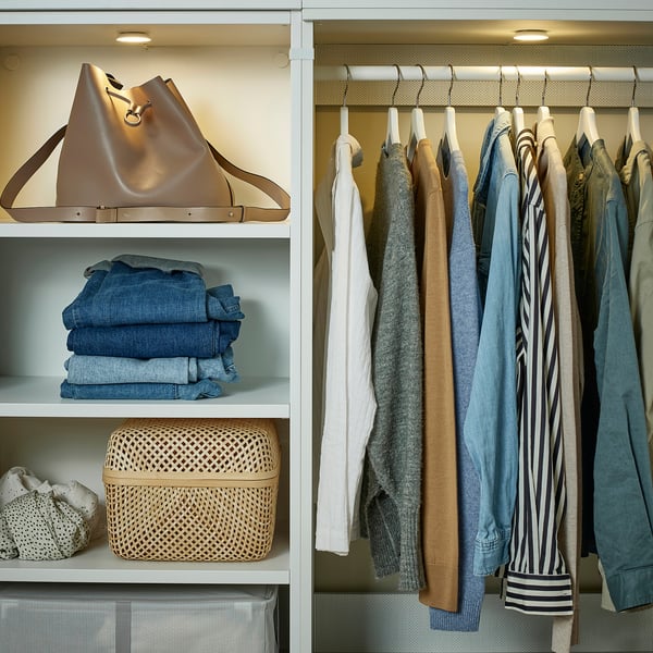 STRIMSÄV LED spotlight, white, 6 cm