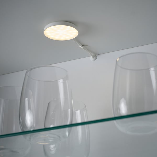 STRIMSÄV LED spotlight, white, 6 cm