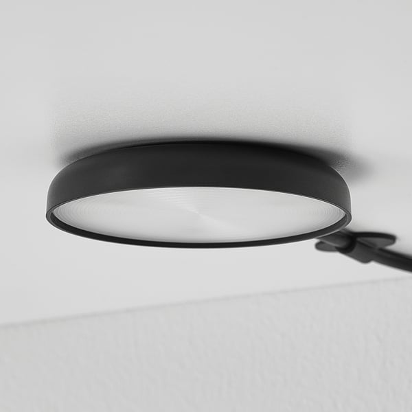 STRIMSÄV LED spotlight, black, 6 cm
