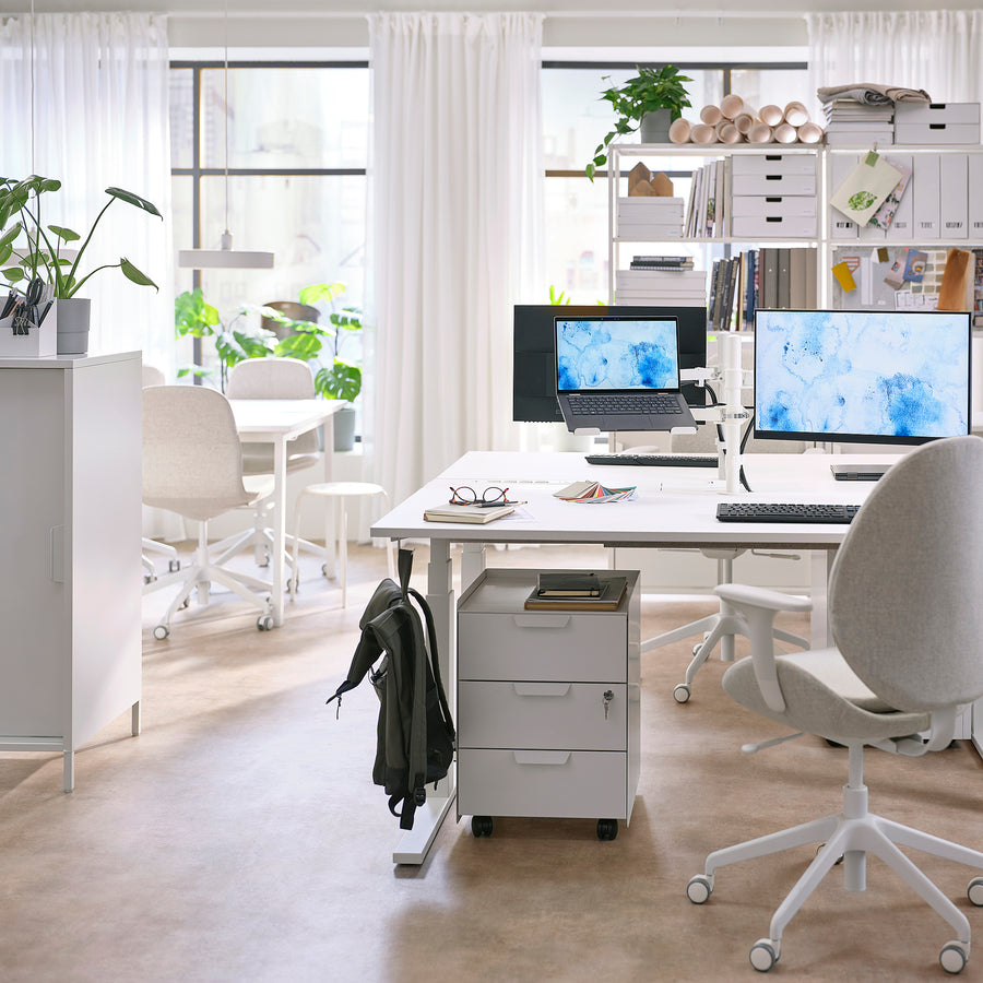 STUBBERGET laptop holder with arm, white