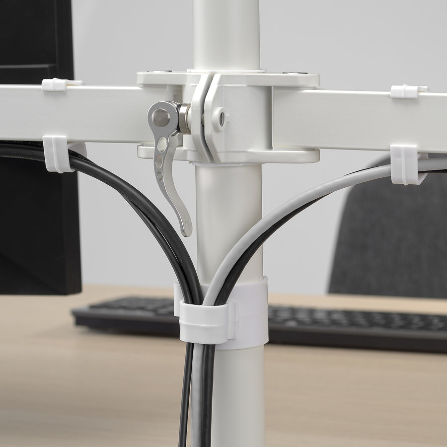 STUBBERGET bracket for 2 monitors, white