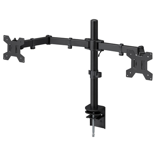 STUBBERGET bracket for 2 monitors, black