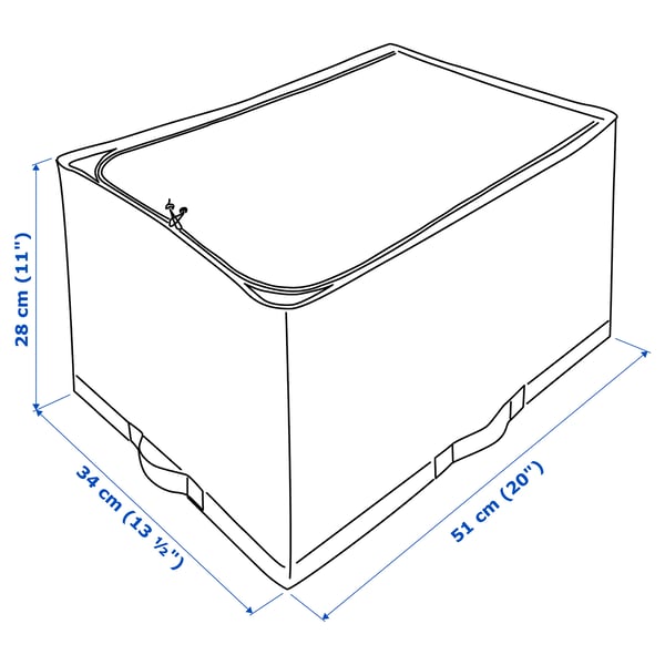 STUK storage case, white/grey, 34x51x28 cm