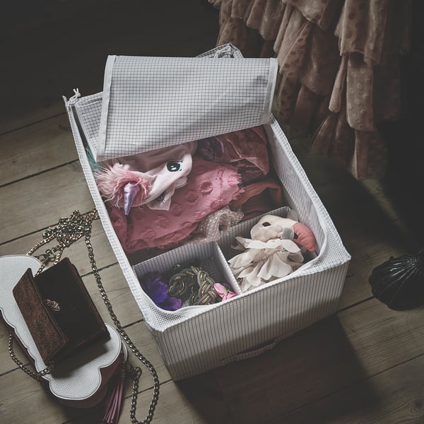 STUK - Storage case, white/grey, 34x51x28 cm