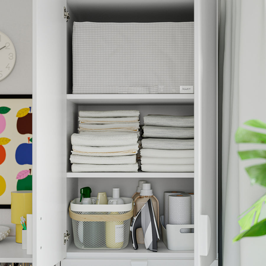 STUK storage case, white/black, 34x28x51 cm