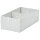 STUK box with compartments, white/black, 17x32x10 cm