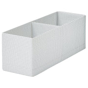 STUK box with compartments, white/black, 17x51x18 cm