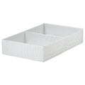 STUK box with compartments, white/black, 32x51x10 cm