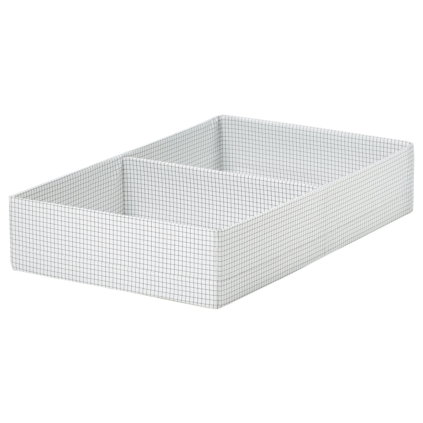 STUK box with compartments, white/black, 32x51x10 cm