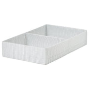 STUK box with compartments, white/black, 32x51x10 cm