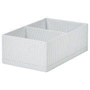 STUK box with compartments, white/black, 32x51x18 cm
