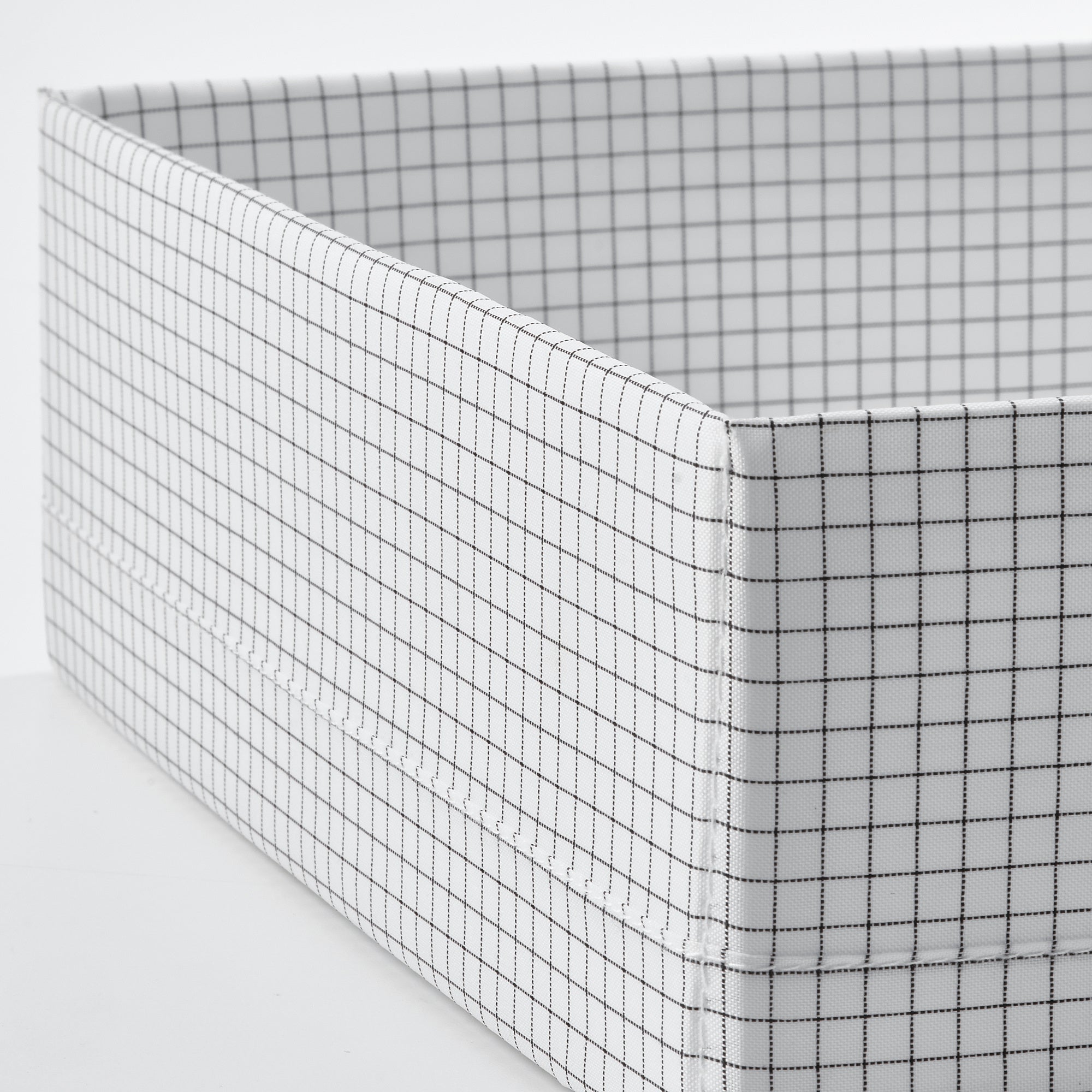 STUK box with compartments, white/black, 32x51x10 cm