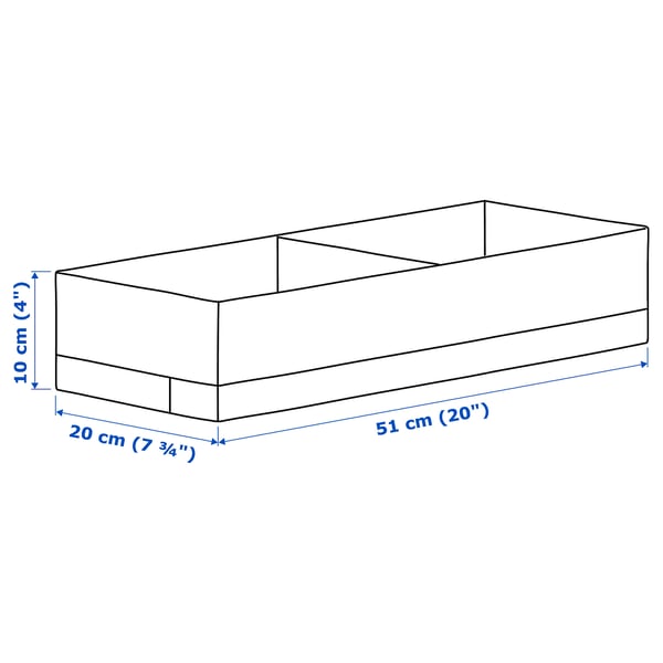 STUK - STUK Box with compartments, white, 20x51x10 cm