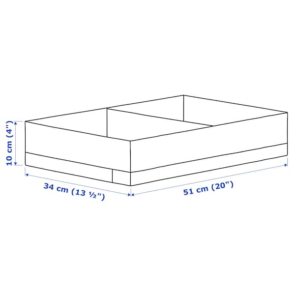 STUK - Box with compartments, white, 34x51x10 cm