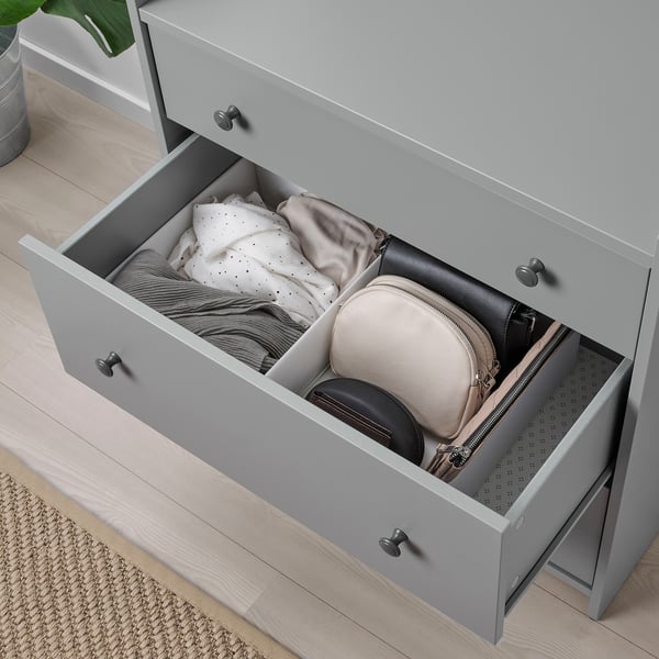 STUK box with compartments, white, 34x51x10 cm
