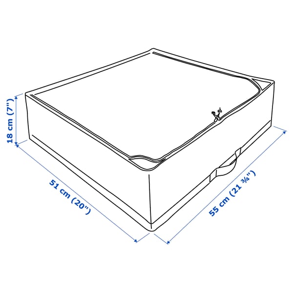STUK storage case, white/grey, 55x51x18 cm