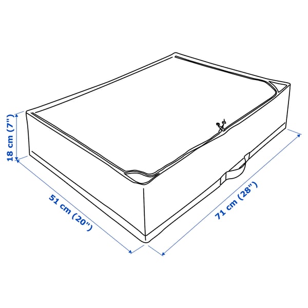 STUK storage case, white/grey, 71x51x18 cm