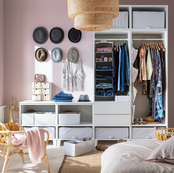 STUK storage case, white/grey, 55x51x18 cm