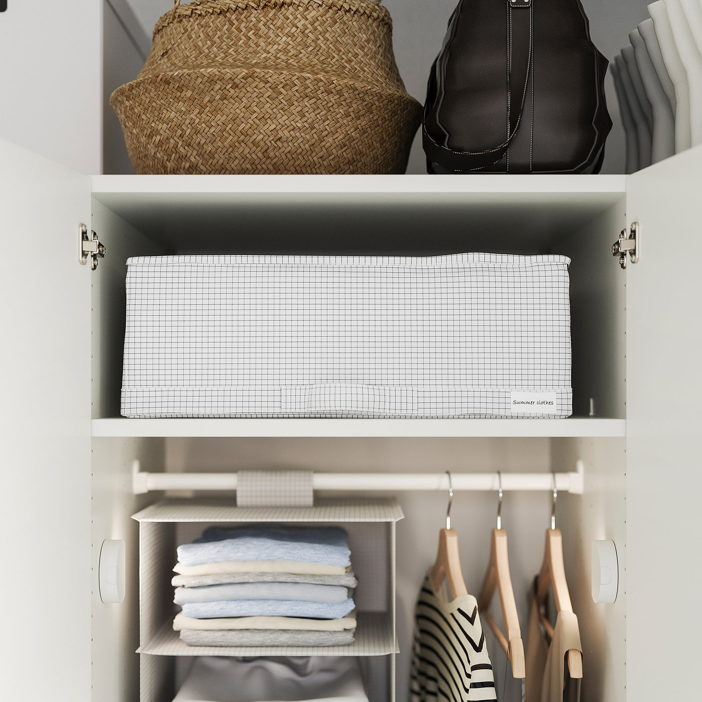 STUK storage case, white/black, 51x51x18 cm