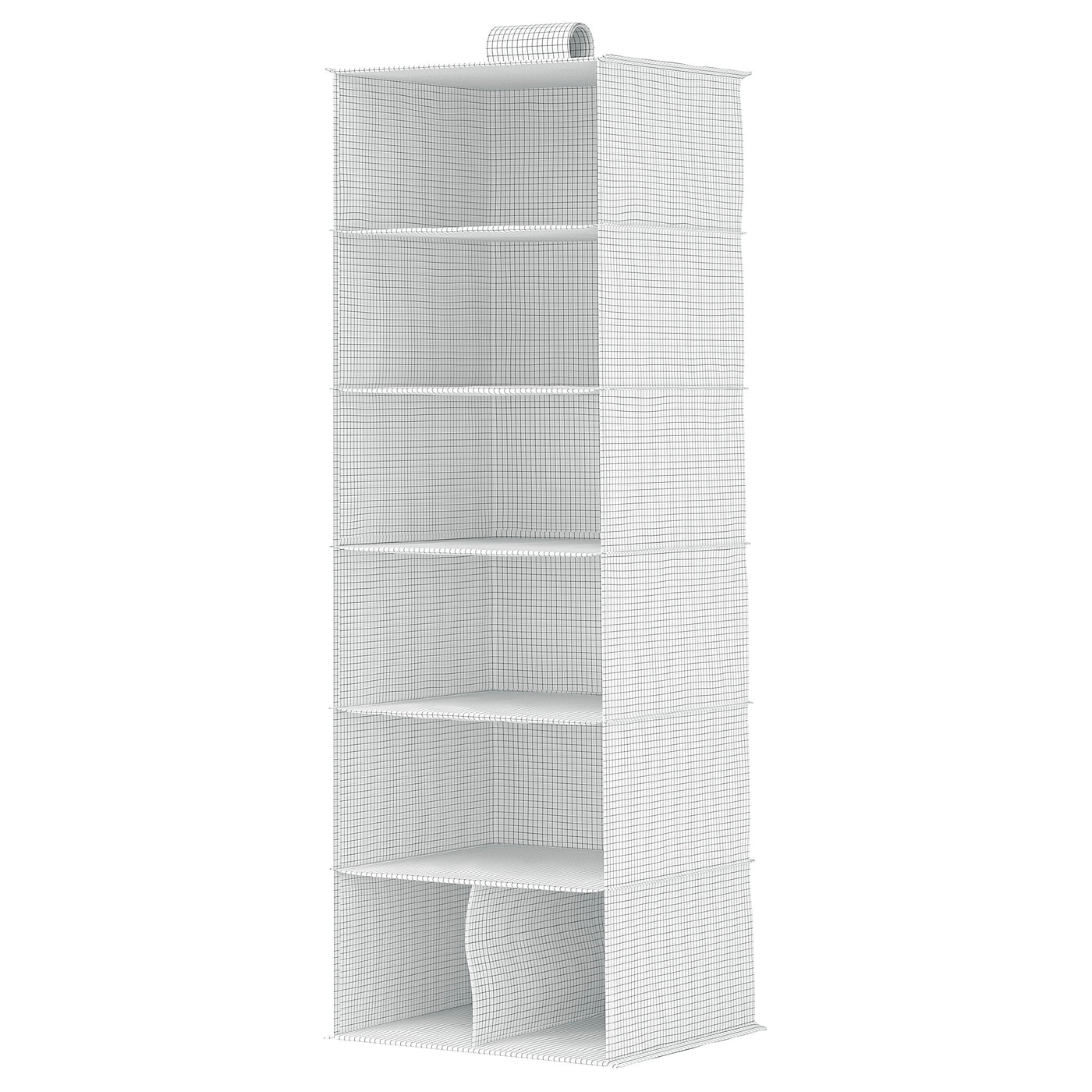 STUK hanging storage with 7 compartments, white/black, 30x30x90 cm