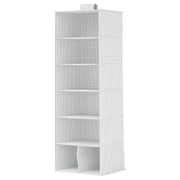 STUK hanging storage with 7 compartments, white/black, 30x30x90 cm