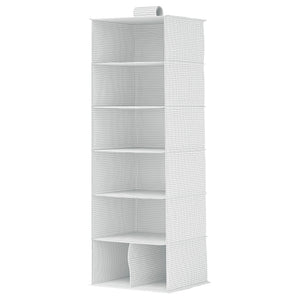 STUK hanging storage with 7 compartments, white/black, 30x30x90 cm
