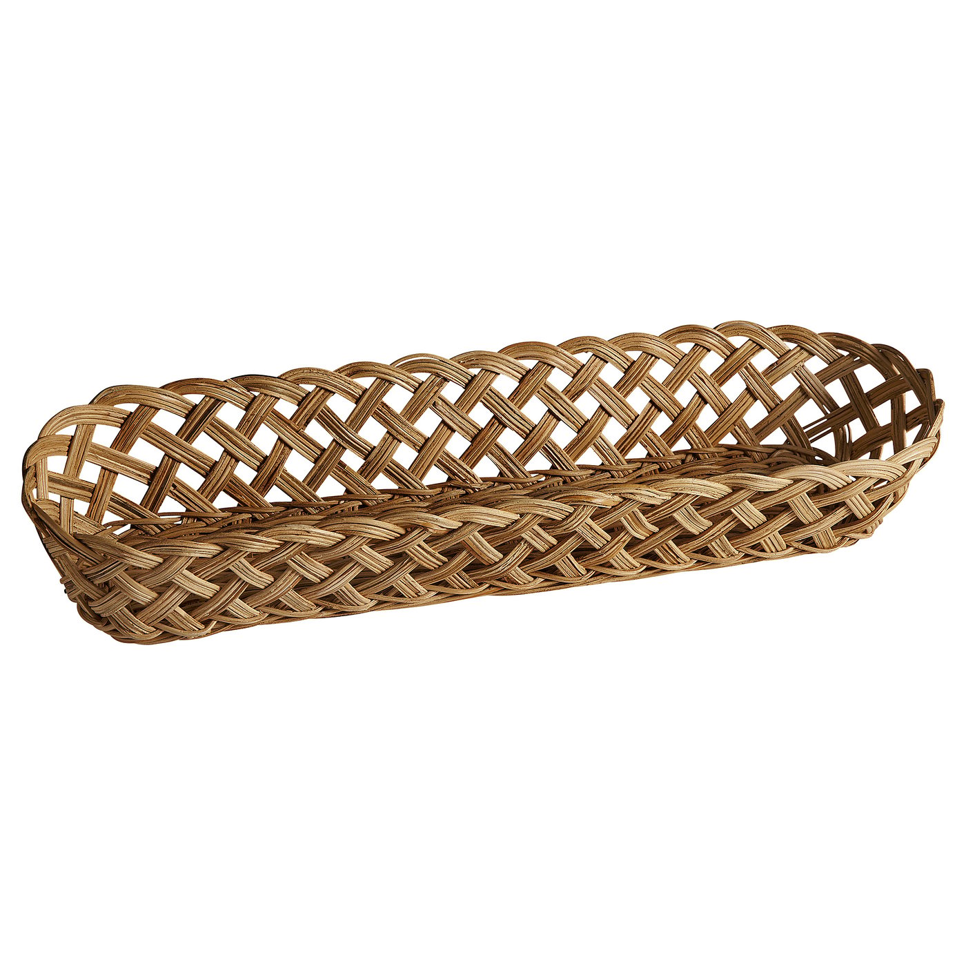 STYLTSNÄPPA bread basket, rattan, 55x16 cm