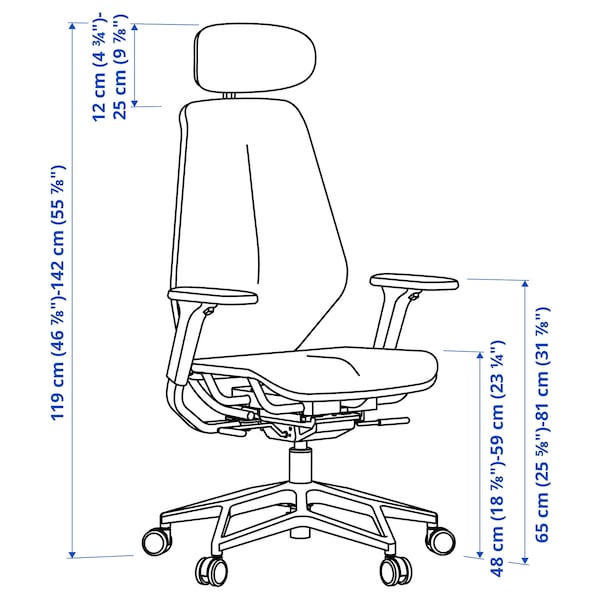 STYRSPEL - Gaming chair, blue / light grey