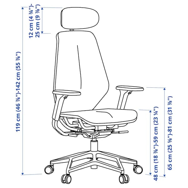 Ikea STYRSPEL - Gaming chair, blue / light grey