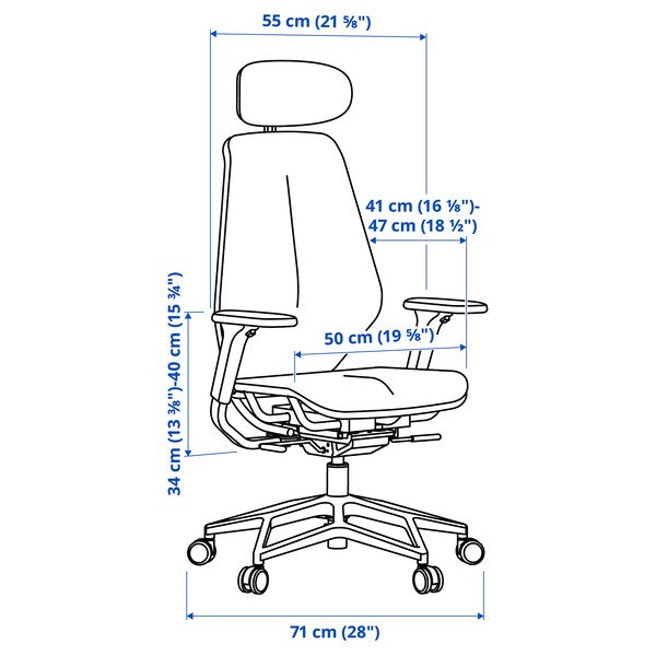 STYRSPEL - Gaming chair, gray / red