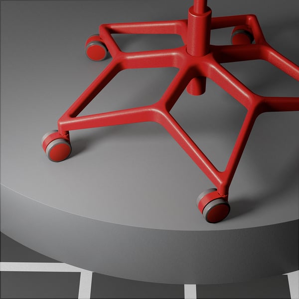 STYRSPEL - Gaming chair, gray / red