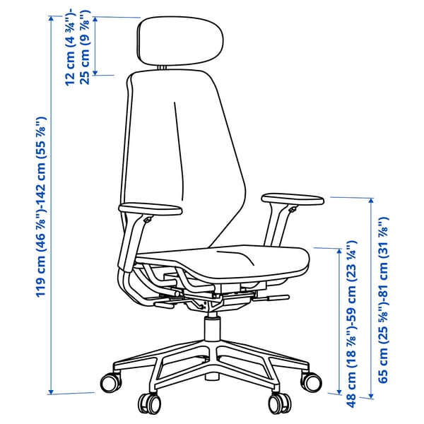 STYRSPEL gaming chair, red, 71 cm