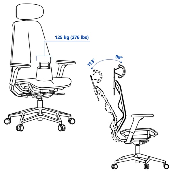 STYRSPEL gaming chair, red, 71 cm