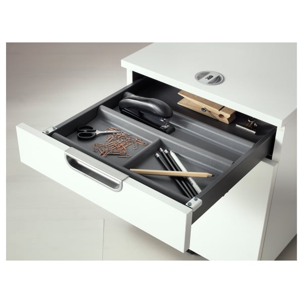 SUMMERA drawer insert with 6 compartments, anthracite, 44x37 cm