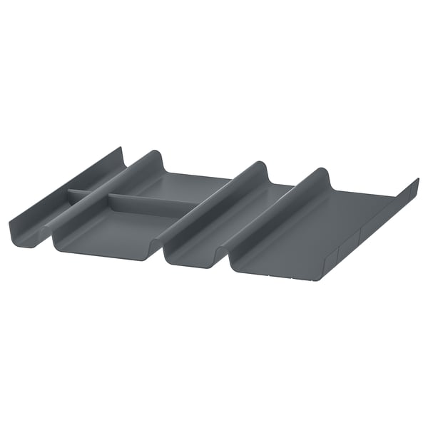SUMMERA drawer insert with 6 compartments, anthracite, 44x37 cm