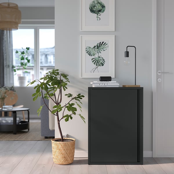 SUNDSÖ cabinet, anthracite outdoor/indoor, 60x35x86 cm