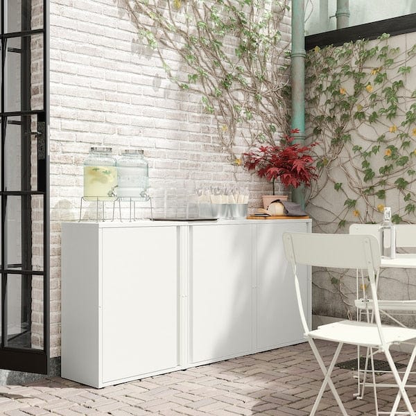 Ikea SUNDSÖ - Cabinet, off-white outdoor/indoor,60x35x86 cm