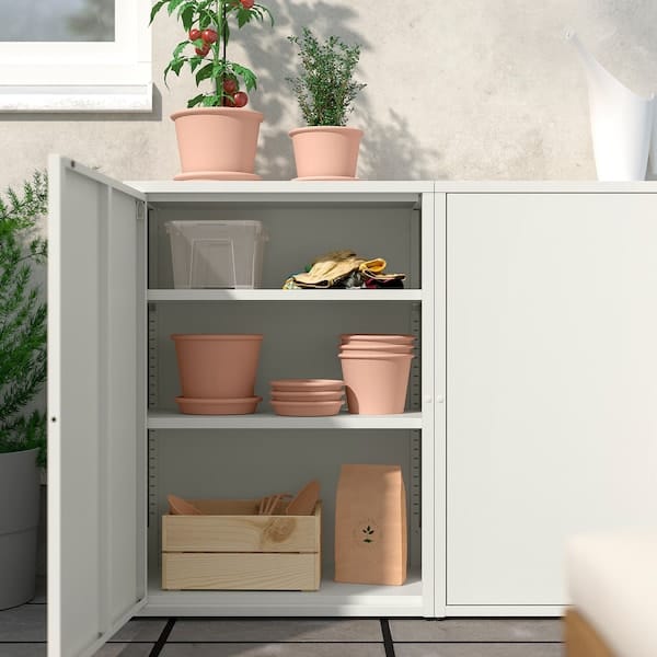 Ikea SUNDSÖ - Cabinet, off-white outdoor/indoor,60x35x86 cm