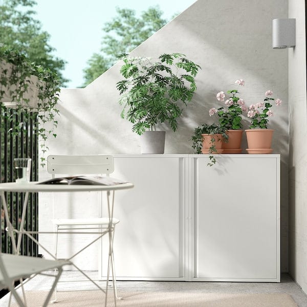 Ikea SUNDSÖ - Cabinet, off-white outdoor/indoor,60x35x86 cm