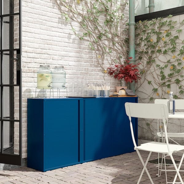 Ikea SUNDSÖ - Cabinet, dark blue outdoor/indoor,60x35x86 cm