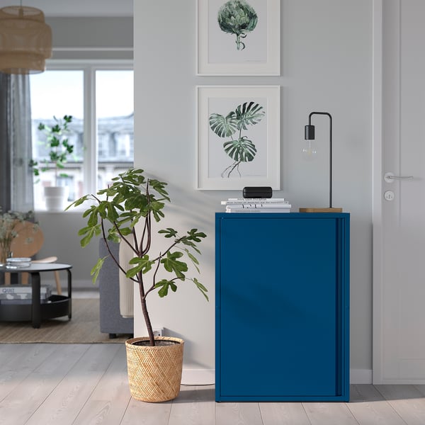 SUNDSÖ cabinet, dark blue outdoor/indoor, 60x35x86 cm