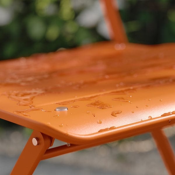 Ikea SUNDSÖ - Folding chair, bright orange for outdoor use