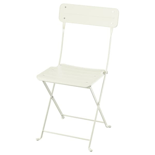 SUNDSÖ - Folding chair, off-white outdoor