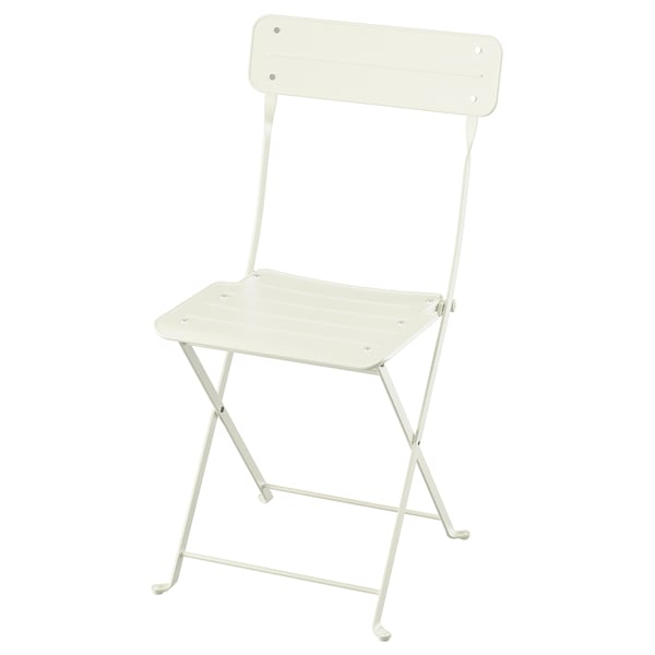 SUNDSÖ folding chair, off-white outdoor, 43x84x46 cm