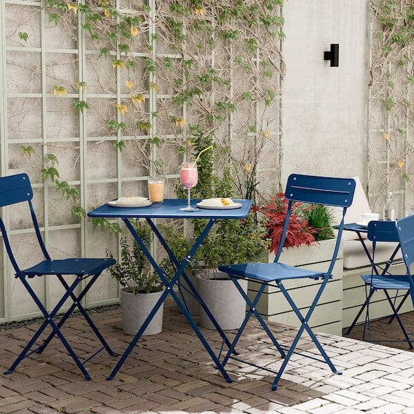 Ikea SUNDSÖ - Folding chair, dark blue outdoor