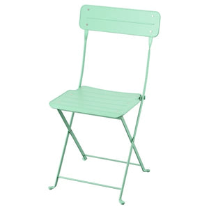 Ikea SUNDSÖ - Folding chair, light green for outdoor use