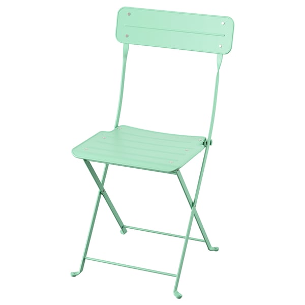 SUNDSÖ folding chair, light green outdoor, 43x84x46 cm