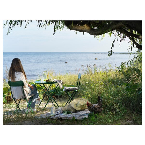 SUNDSÖ - Table+2 chairs, outdoor, green/green