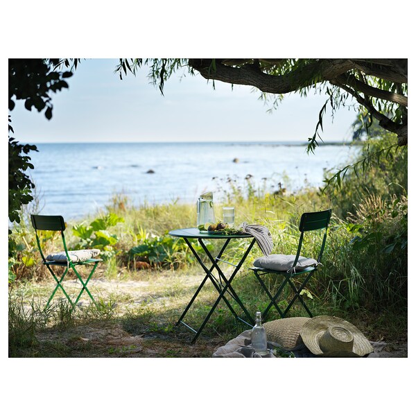 SUNDSÖ - Table+2 chairs, outdoor, green/green